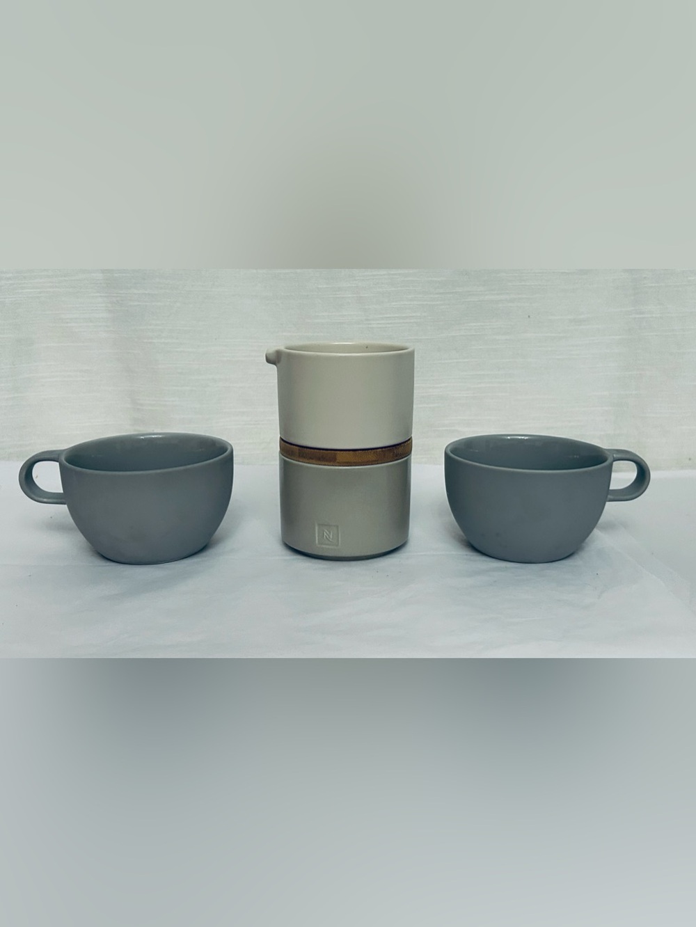 Nespresso Barista‎ Stackable Ceramic Serving Set and Cappuccinos Mugs